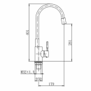 Смеситель для кухни хром/серый Fashun A4053+B07  (A4053+B07) 