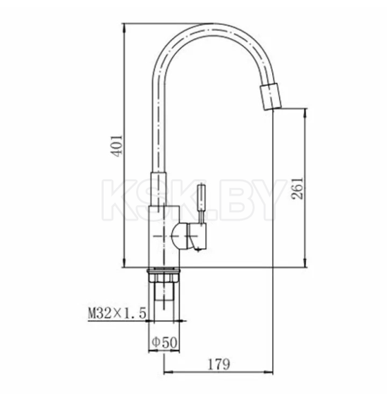 Смеситель для кухни хром/серый Fashun A4053+B07  (A4053+B07) 