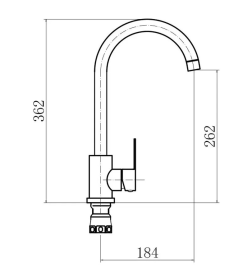 Смеситель для кухни белый Fashun A54001-8
