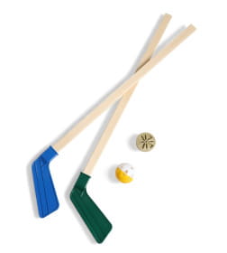 Набор для игры в хоккей (клюшка 2 шт., ворота, шайба, мяч), цвет МИКС 4500232