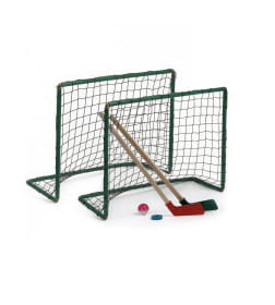 Набор для игры в хоккей (клюшка 2 шт., ворота 2 шт., шайба, мяч), цвет МИКС 5493899