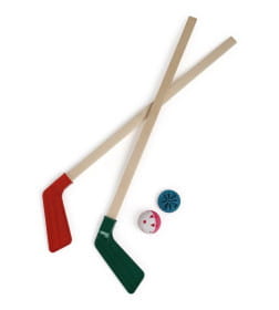 Набор для игры в хоккей (клюшка 2 шт., ворота 2 шт., шайба, мяч), цвет МИКС 5493899