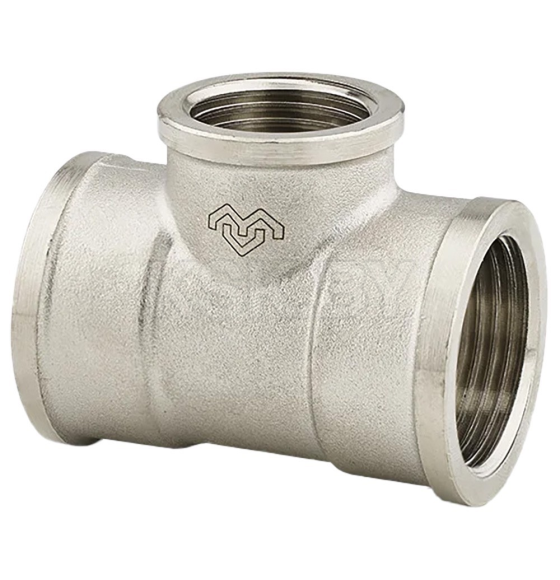 Тройник Varmega ВР переходной 3/4" x 1/2" x 3/4", никелированный (VMTF10-N050405) 