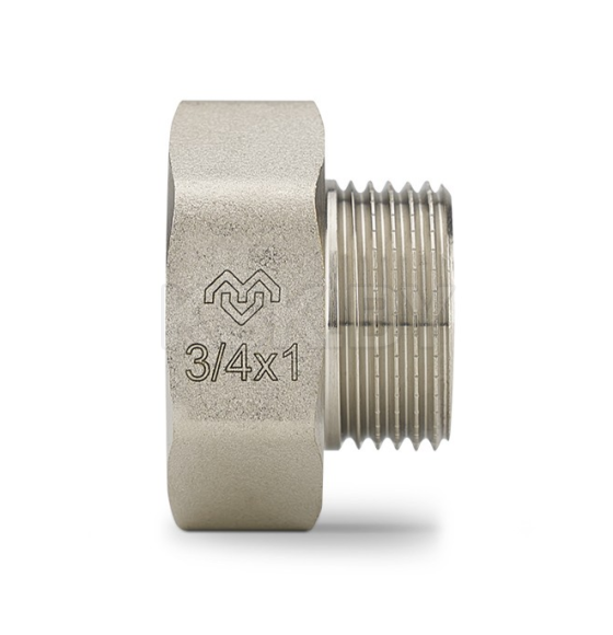 Переходник Varmega ВР-НР под ключ 1" x 1/2", никелированный (VMTF25-N000604) 