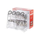 Набор баночек для специй стеклянных 7 шт. 200/300 мл (на металлической подставке)  (70672) 