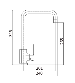 Смеситель для кухни сатин Fashun A54020 