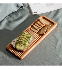 Доска для подачи и сервировки с менажницей 28×10×1.8 см, дерево берёза Adelica