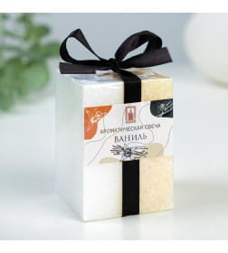 Ароматическая свеча куб «Кристаллический узор», ваниль, 5×7.5 см 3680554