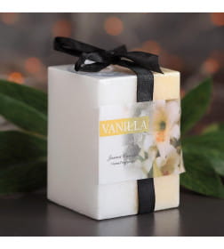 Ароматическая свеча куб «Кристаллический узор», ваниль, 5×7.5 см 3680554