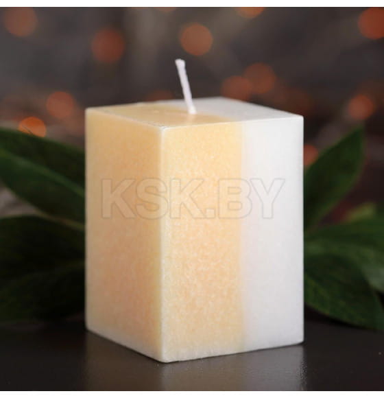 Ароматическая свеча куб «Кристаллический узор», ваниль, 5×7.5 см 3680554 (3680554) 