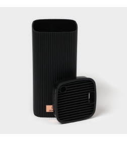 Подставка для ножей Loft, 11×11×22 см, пластик, чёрная Доляна