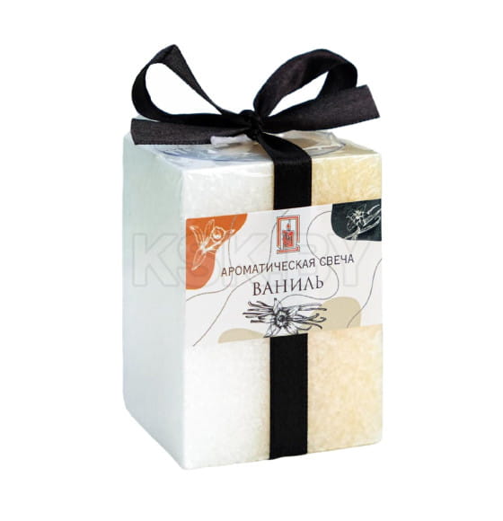 Ароматическая свеча куб «Кристаллический узор», ваниль, 5×7.5 см 3680554 (3680554) 