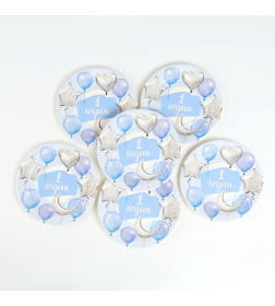 Посуда одноразовая бумажная для праздника «1 годик», 6 стаканов, 6 тарелок 10821146