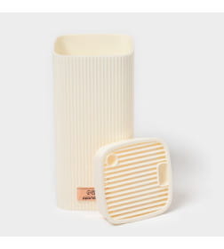 Подставка для ножей Loft, 11×11×22 см, пластик, бежевая Доляна