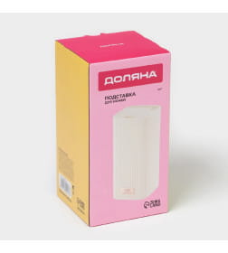 Подставка для ножей Loft, 11×11×22 см, пластик, бежевая Доляна