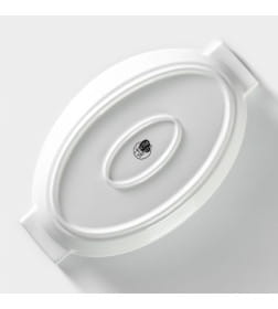 Форма для запекания 1,2 л (28.4×16.3×6.2 см) с бамбуковой крышкой, керамика, белая BellaTenero 