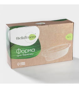 Форма для запекания 1,2 л (28.4×16.3×6.2 см) с бамбуковой крышкой, керамика, белая BellaTenero 