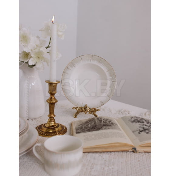 Тарелка глубокая 290 мл, d=22 см, Golden rays фарфор, белая Wilson&Young (10553874) 