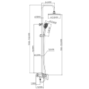 Душевая система со смесителем Esko Kazan White ST225KZW (ST225KZW) 