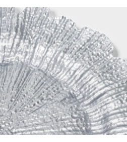 Тарелка-блюдо подстановочное «Сияние», d=34 см, стекло, серебристая Magistro