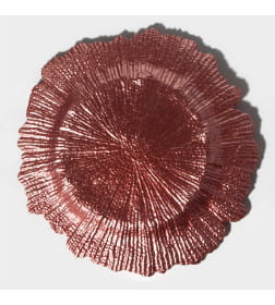 Тарелка-блюдо подстановочное «Сияние», d=33х2 см, стекло, бронзовый Magistro