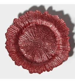 Тарелка-блюдо подстановочное «Сияние», d=33х2 см, стекло, бронзовый Magistro