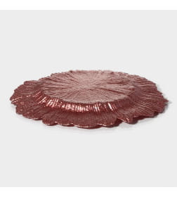 Тарелка-блюдо подстановочное «Сияние», d=33х2 см, стекло, бронзовый Magistro