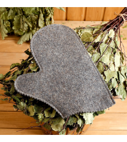 Рукавица для бани серая Добропаровъ