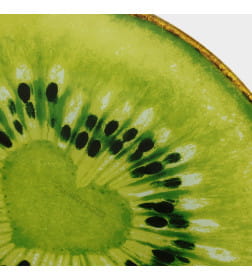 Тарелка «Романтичный киви», d=18 см, стекло, зелёная Доляна