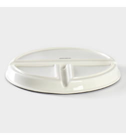 Тарелка для правильного питания «Гарвардская №1», d=23 см, 3 секции, фарфор, белая Доляна