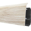 Плинтус ПВХ напольный 67мм со съемной панелью LL003 Дуб молочный 2,2 м