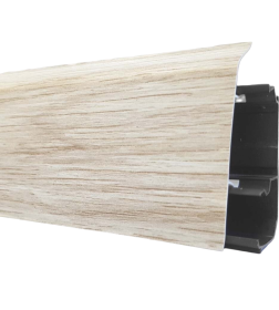 Плинтус ПВХ напольный 67мм со съемной панелью LL003 Дуб молочный 2,2 м