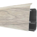Плинтус ПВХ напольный 67мм со съемной панелью LL004 Аруша светло-серый 2,2 м