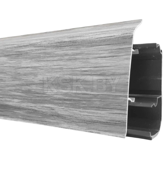 Плинтус ПВХ напольный 67мм со съемной панелью LL007 Ива серебристая 2,2 м