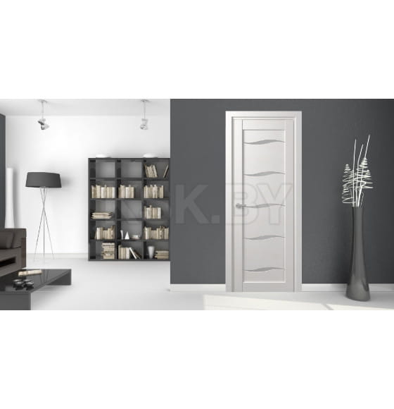 Дверное полотно D1 Дуб шале снежный  2000х900х35мм,уценка