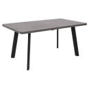 Стол LEON LUX RADIAL-180, раздвижной 180(240)х95, Дымчатая керамика/Чёрный УЦЕНКА