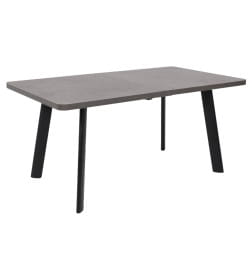 Стол LEON LUX RADIAL-180, раздвижной 180(240)х95, Дымчатая керамика/Чёрный УЦЕНКА