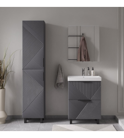 Тумба напольная Volna Geometry 60.2Y графит (9696) tnGEOMETRY60.2Y-07