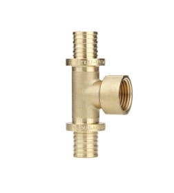 Тройник латунный Varmega Slide-fit с внутренней резьбой 16х1/2