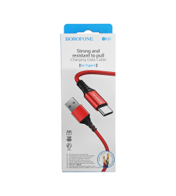 Кабель BX54 Type-C - USB красный BOROFONE 3/360