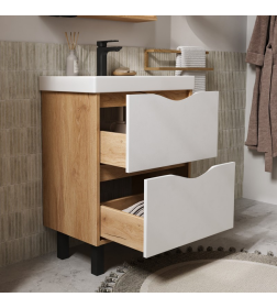 Тумба напольная Volna Barney 60.2Y с умывальником Lake 60 tnBARNEY60.2Y-04-1