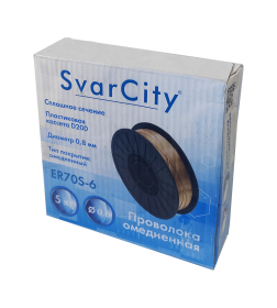 Проволока сварочная омедненная ER70S-6 д.0.8мм (уп 5кг) SvarCity
