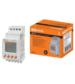 Реле напряжения 3ф серии РН 12-3х400/230В (LCD-дисплей, 1нр+1нз-контакты) TDM SQ1504-0019