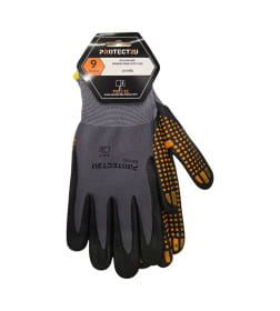 Перчатки нейлоновые с точечным нитриловым покрытием PROTECT2U R9