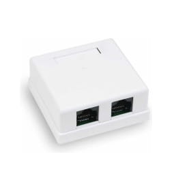 Розетка компьютерная 2-я RJ-45 (8P8C) cat 5e о/у REXANT 03-0151