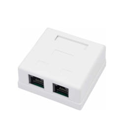 Розетка компьютерная 2-я RJ-45 (8P8C) cat 5e о/у REXANT 03-0151