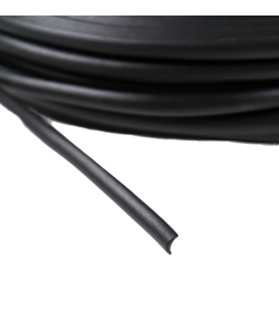 Ротанг искусственный гладкий 7 мм 100 м полутрубка (черный) 10320318