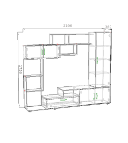 Мебель для гостиной СН-117.01сосна винтерберг