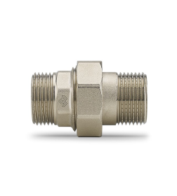 Разъемное соединение Varmega НР-НР 1/2", с уплотнением o-ring, никелированное