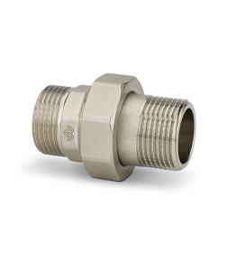 Разъемное соединение Varmega НР-НР 1/2", с уплотнением o-ring, никелированное